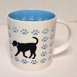 Dog Lover Labrador Retriever Unique Coffee Tea Mug Cup w Paw print Cutouts NWOT